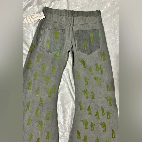 NWT DasYori Toy Soldier Men’s Flare Streetwear Jeans - Picture 11 of 11